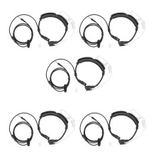 5 Pcs 3.5mm Plug Tactical-Throat Microphone Earphone Covert Adjustable Covert Air Tube Headset with Mic for Smartphones
