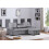 Luxury Life Naples 3 Seater Linen Sofa Bed in Light Grey 2
