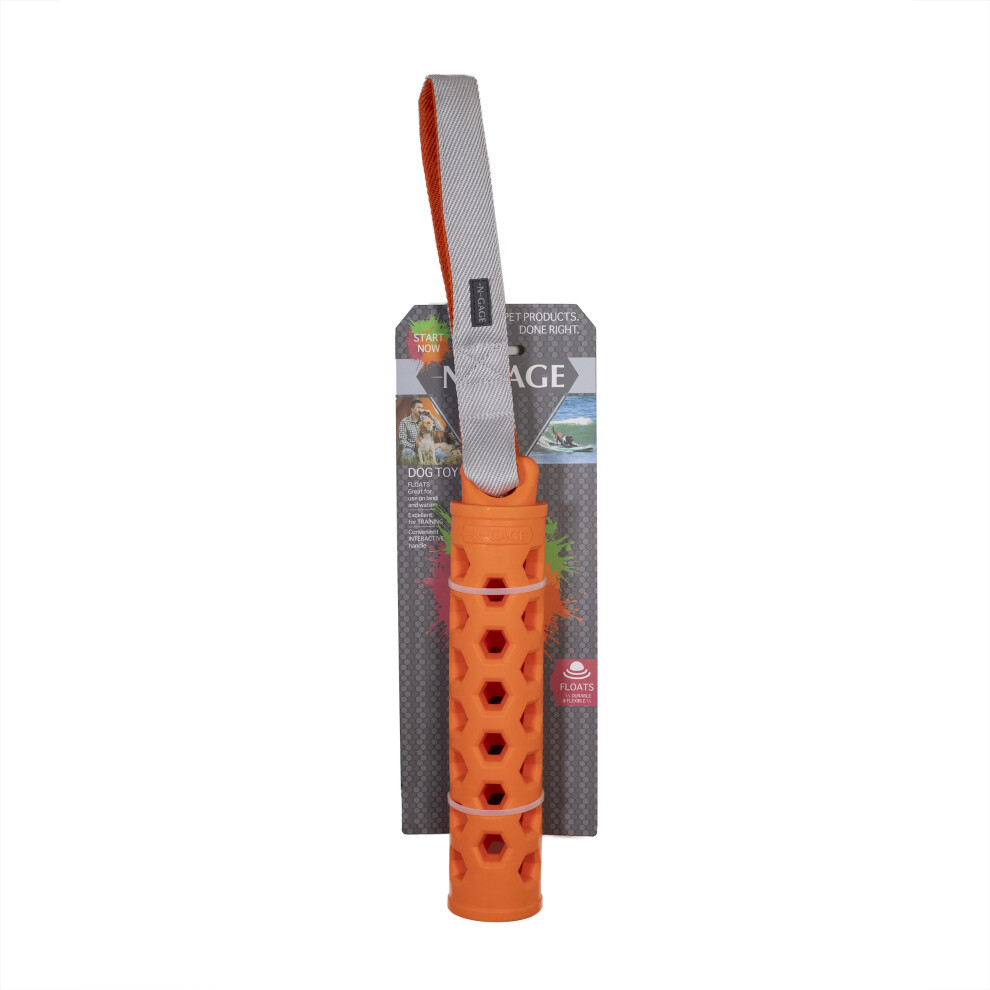 Rosewood N-Gage Bumper Hydro, Tough Dog Toy, Interactive Toy, Orange