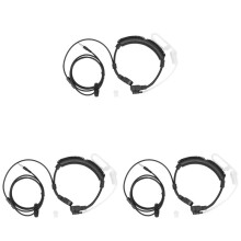 3 Pcs 3.5mm Plug Tactical-Throat Microphone Earphone Covert Adjustable Covert Air Tube Headset for Smartphones
