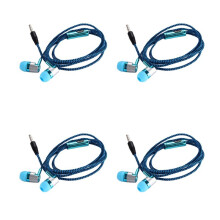 4X H-169 3.5mm MP3 MP4 Wiring Subwoofer Braided Cord, Universal Music Headphones with Wheat Wire Control()