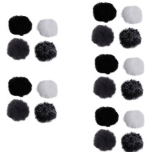 5X Lavalier Microphone Furry Windscreen Fur Windshield Wind Muff Soft for    Lapel Lavalier Mic 5mm