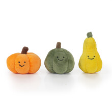 Rosewood Halloween Mini Pumpkin Dog Toy Set ? 3-Pack Plush Squeaky Dog Toys for Small Dogs ? Cute Festive Pumpkins with Hidden Squeakers ? Soft Chew