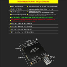 5X XY-C100L HIFI 100WX2 5.0 High Power Digital Stereo Amplifier Board AUX USB AMP Amplificador Home Theater