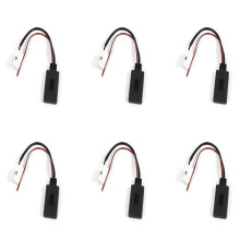 6X for 207 307 for C2 C3 RD4 Car 12Pin Module Wireless Radio Stereo AUX-in Aux Cable Adapter