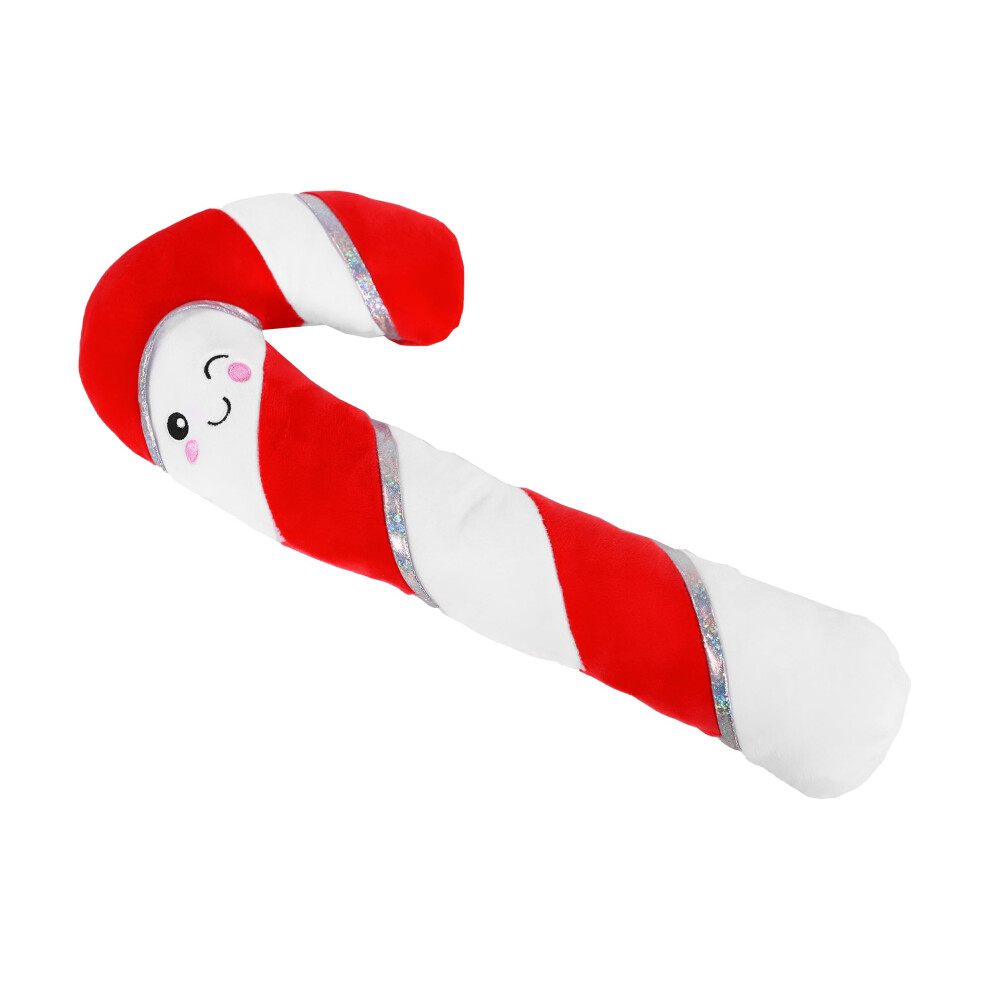 Rosewood Comet Candy Cane Dog Toy ? Festive 44Cm Squeaky Christmas Plush Toy With Durable Rope Core ? Soft Gift For Dogs & Puppies, Suitable For