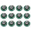 0.25 W 32 Ohm Plastic 12 Magnetic Speaker with 27 mm Diameter Green + Silver 1