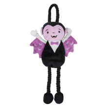 Rosewood Halloween Victor Van Vampire Dog Toy, Large ? 54cm Plush Dog Toy with Rope Core ? Crinkle Cape & Squeaker ? Tug, Fetch & Active Play