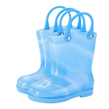 Sky Blue Kids Waterproof LaceUp Rain Boots with AntiSlip PVC Sole for 9.510 Year Boys and Girls