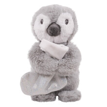 Rosewood Prancer Penguin Dog Toy ? Plush Grey Penguin with Sparkly Silver Stocking for Treat Hiding, Soft, Festive Snuffle Toy for Mental Stimulation
