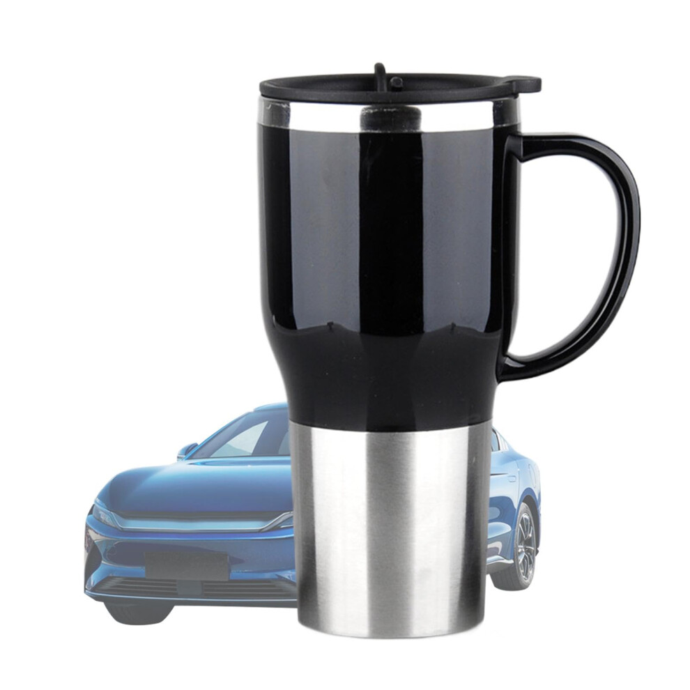 12V Car Electric Kettle 450Ml With Rapid Heating, Handle Grip, Travel Coffee Tea Mug For Car 9169991195162