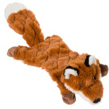 Stuffing Free Fox Dog Toy - Durable Plush and Crinkle Material