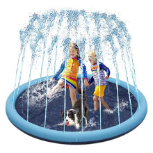 Dog Pool Paddling Pool for Pets,Foldable Sprinkle and Splash Water Play Mat,Fun Backyard Fountain Play Mat for Baby Girls Boys Children or Pet Dog