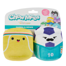 Squishmallows Chewmees 3.5-Inch Hasina Tennis Ball + Howie Soccer Ball Chew Mees by Original Pet Toy 2 pieces