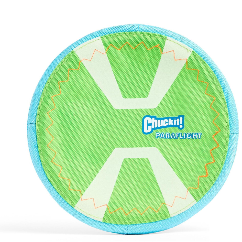 Chuckit! Paraf Max Glow Dog Toy Up Flying Disc Fetch Play Frisbee For Dogs, Large Light