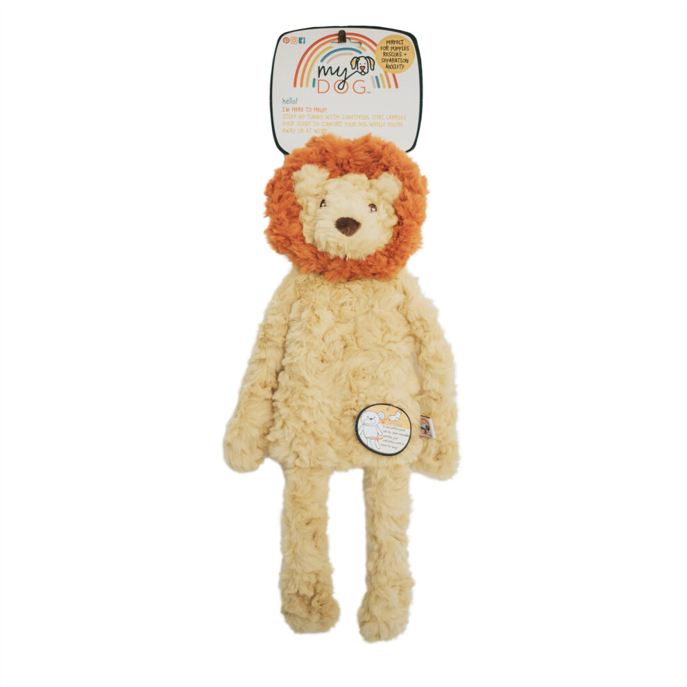 Rosewood My Dog Luxury Soft Plush Lion Toy For Dogs And Puppies, Stuff-Free Comforting And Calming Dog Toy, 40Cm
