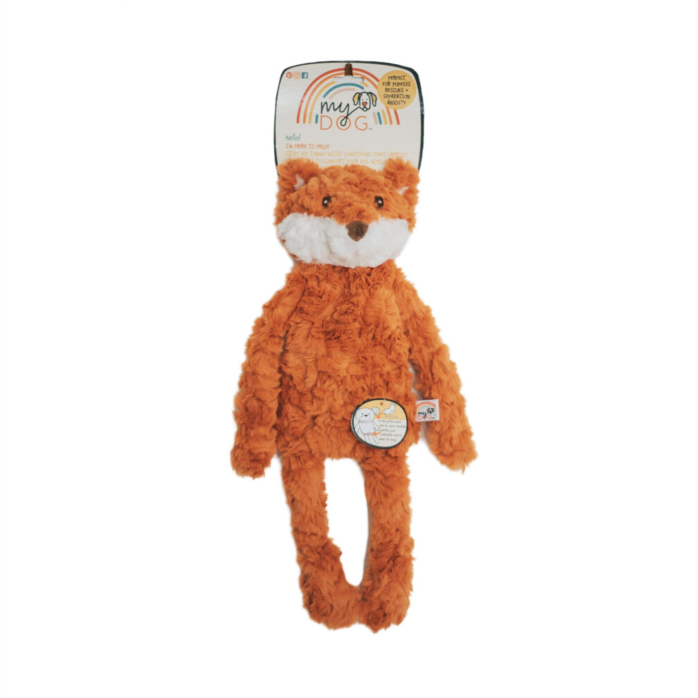 Rosewood My Dog Luxury Soft Plush Fox Toy For Dogs And Puppies, Stuff-Free Comforting And Calming Dog Toy, 40Cm