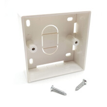 MainCore Surface Mounting Back Box for Electrical & Ethernet Faceplate CAT5e CAT6 CAT6A CAT7 CAT8 (Single 86mm x 86mm x 32mm)