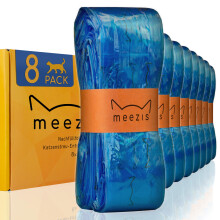 Meezis Refill Film 8-Pack - Compatible with Refill Cassettes for Cat Litter Disposal Buckets; Odour-Proof and Durable Refill Films for Cat Bin (Pack