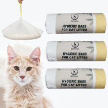 BATABA 30 XL Cat Litter Bags Scratch Resistant for Large and Medium Toilet Box Cat Bags with Drawstring Hygienic and Scratch Resistant