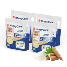 HONEY CARE Cassava Cat Litter | Natural Plant-Based Litter | Quick Clumping & Low Dust | Superior Odor Control | Sustainable & Flushable Formula (6