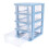 Bac de rangement rectangulaire bleu, lot de 12 pouces 6