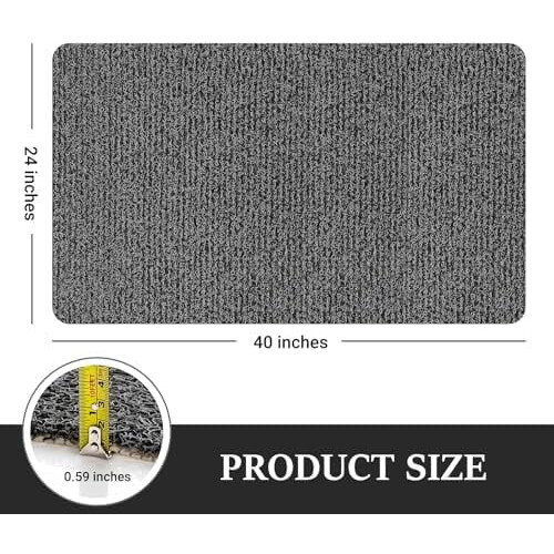 Tapis de douche antidérapant en PVC 61 x 41 cm 1