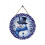 Placa de Natal de Madeira com Boneco de Neve – Decoração Rústica Azul 1