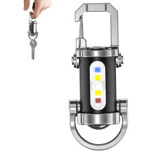 Vbbert Keychain Flashlight – Mini Rechargeable LED Light with Power Bank & 3 Modes, Compatible with Outdoor/Hiking/Camping