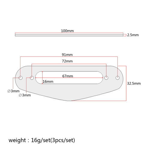 OUNONA pickup-ring enkel spole 3 stk rød 1