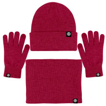 Winter 3 in 1 Scarf Hat Glove Set for Men Women, Knitted Beanie Hat, Touch Screen Gloves, Fleece Lined Neck Warmer for Cold Weather