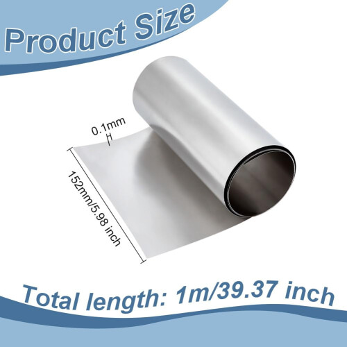 1000x152x0,1mm304 Φύλλο από ανοξείδωτο χάλυβα σε ρολό, αλουμινόχαρτο, λάμα από ανοξείδωτο 1