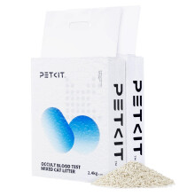 PETKIT Tofu Cat Litter, Fast Clumping, Tofu & Bentonite Mixed Cat Litter with Occultblood Test Particles, Ultra Absorbent, Odor Control and Flushable,