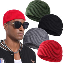 2er- oder 4er-Pack Unisex-Fischermützen aus Wolle für Damen und Herren, warme Wintermützen mit Strickbündchen, weiche Mützen/Uhrenmützen