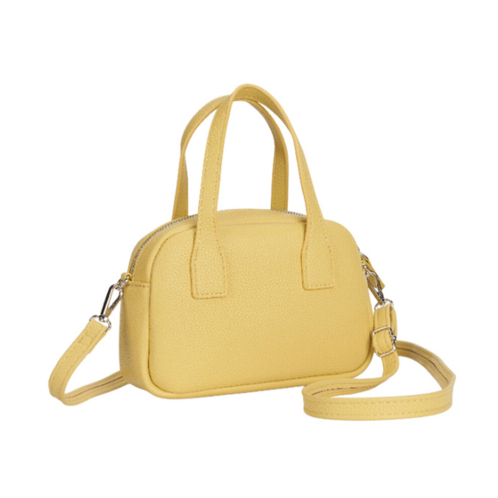 (21cmx7cmx15cm, Yellow) Women Shoulder Bag, Adjustable Strap Large Capacity Handbag Zipper Closure Crossbody Bag