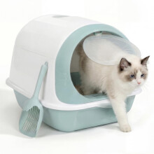 Masthome Enclosed Cat Litter Tray,Anti-Spillage Cat Litter Box with Charcoal Filter,Odor Control Cat Litter Tray with Lid,Deep Hooded Cats Litters