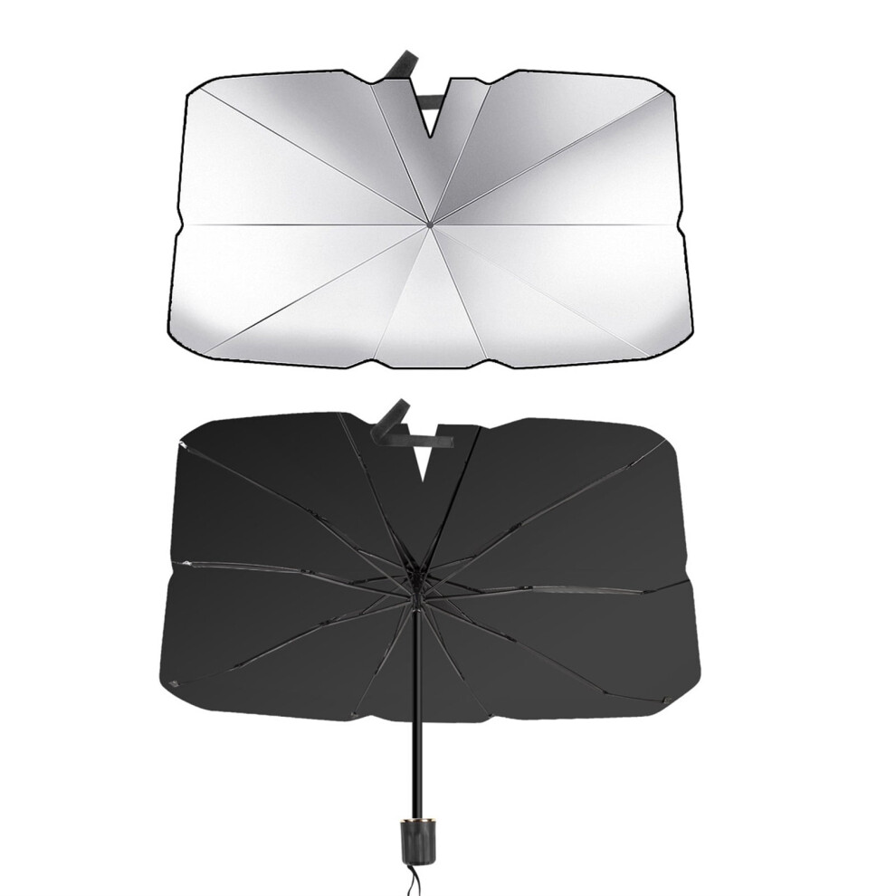 Windshield Sun Shade Umbrella With V-Groove Sun Protection Visor Heat Insulation Protection With Storage Pouch 9450273770871