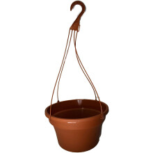 KOBA 12" Large Terra-Cotta Plastic Hanging Basket (5)