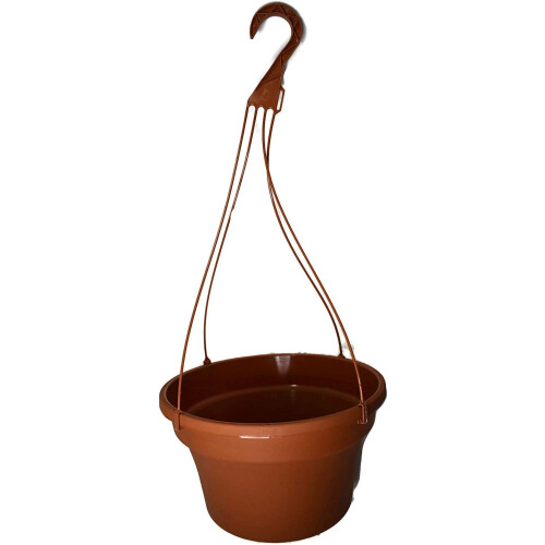 KOBA 12" Large Terra-Cotta Plastic Hanging Basket (5)