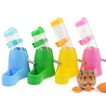 80/120 ml hamsterin vesipullo, pieni lemmikkien automaattinen juomapullo ruokasäiliöllä jalustalla roikkuvalla vesipullolla