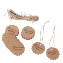 100 Pcs Wedding Favor Tags Kraft Paper Hang Tag Food Package Tags 100pcs