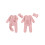 (0-3 Months, Pink) Ensemble 2 pièces bandeau nœud. 2