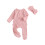 (0-3 Months, Pink) Ensemble 2 pièces bandeau nœud. 1