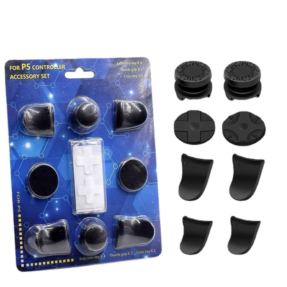 Ps5 Controller 8-In-1 Accessory Kit - L2 R2 Trigger Extenders + D-Pad + Thumb Grips, Customization Kit For Ps5 Dualsense Enhanced Gaming Experience 9329345979651