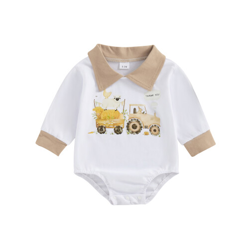 (6-9 Months, Khaki) Rompertje met lange de herfst.