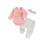 (0-3 Months, Pink) Conjunto de otoño 3 piezas. 1