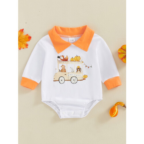 (12-18 Months, Orange) Φόρμα για μωρά φθινοπωρινή φόρμα 2