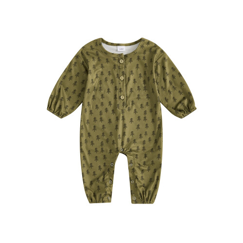 (6-12 Months, Green) Dětský overal, dlouhý a chlapce