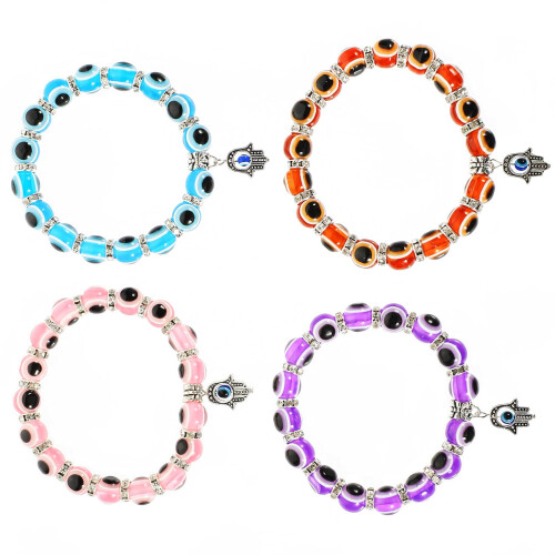 Homoyoyo4Pcs Βραχιόλια με χάντρες και γοητεία, χαριτωμένα διακοσμητικά καρπού από