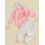 (0-3 Months, Pink) Conjunto de otoño 3 piezas. 4